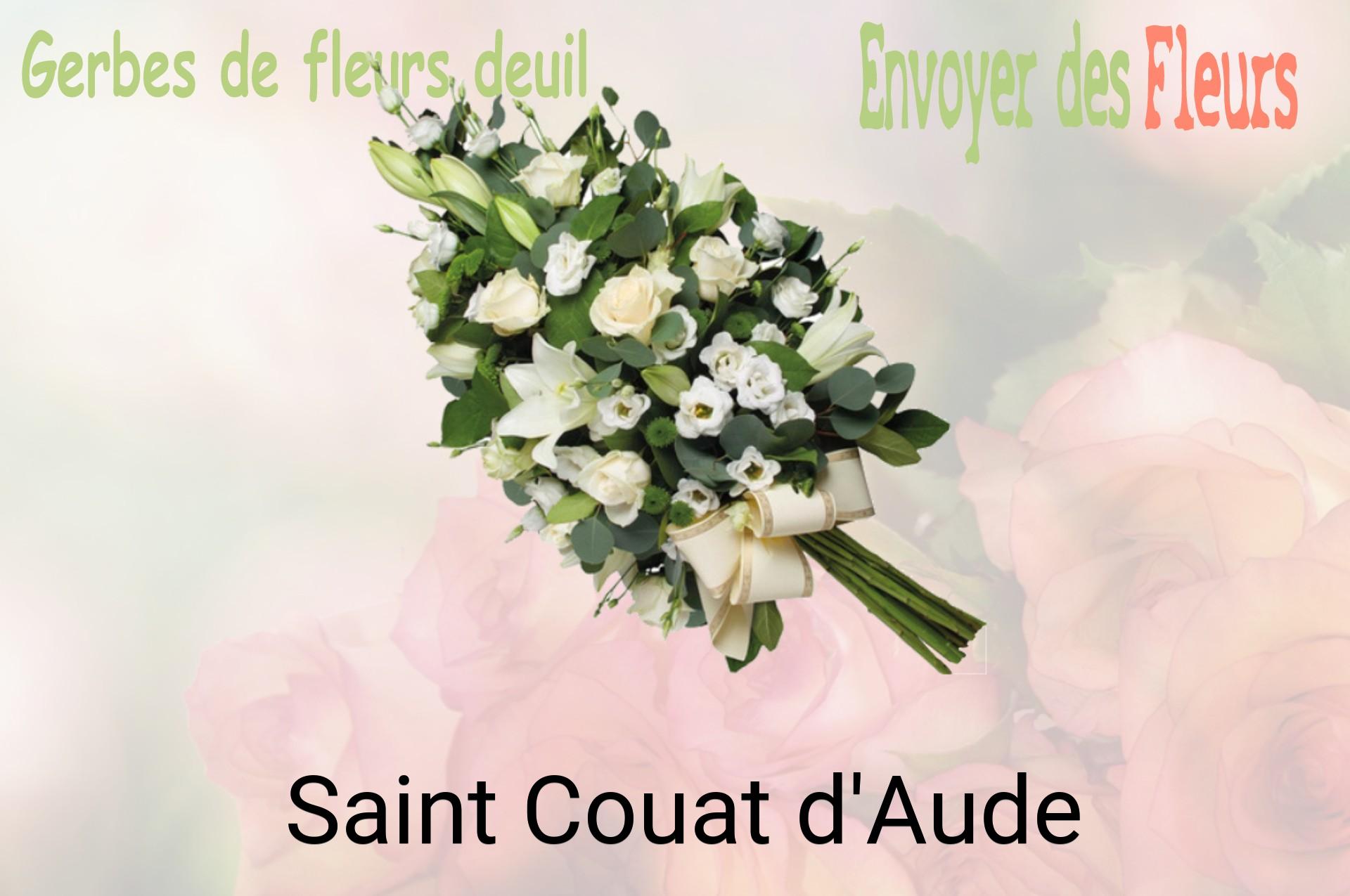 Gerbe de fleurs de deuil livrée à Saint-Couat-d'Aude